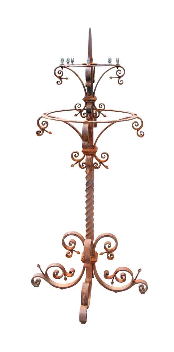 Oversized Ornate Wrought Iron Candelabra - Decorative Metal