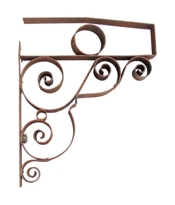 Wrought Iron Scrolled Sign Bracket - Shelf & Sign Brackets