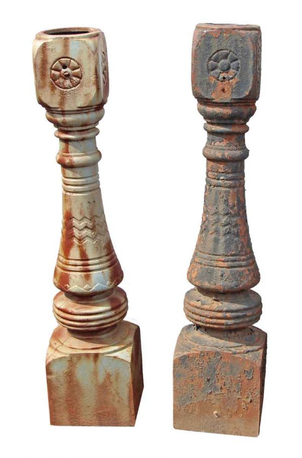 Large Cast Iron Brooklyn Brownstone Newel Posts - Fencing