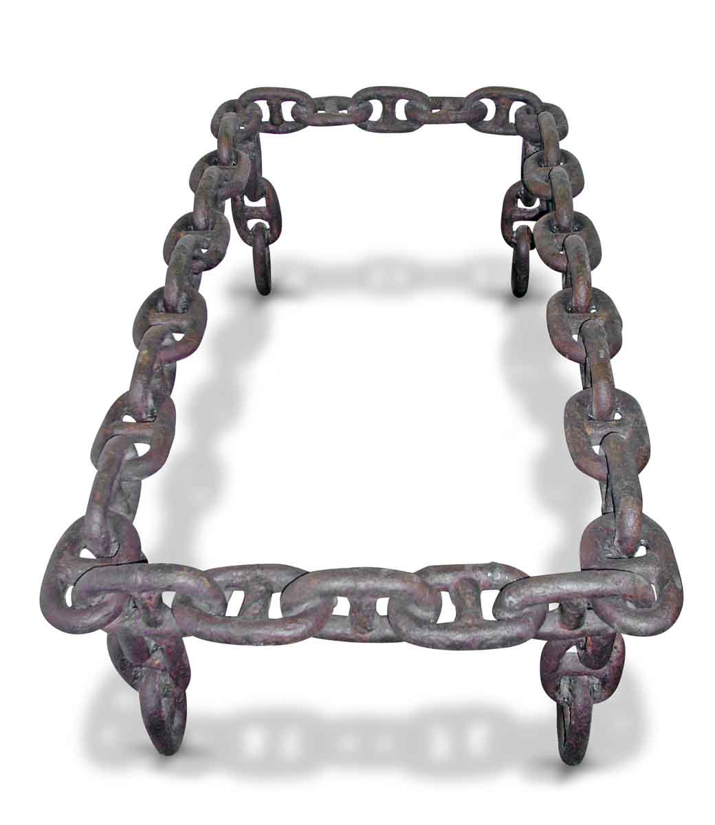 Antique Iron Chain Link Coffee Table at 1stDibs  chain coffee table, wrought  iron chain, chain side table
