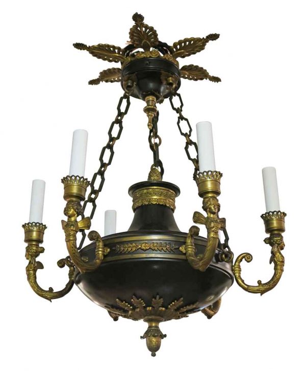 1900s French Made Six Light Chandelier - Chandeliers