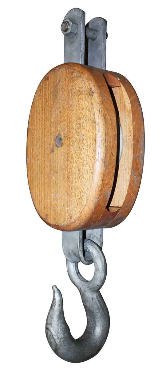 Wooden Ship Pulley - Nautical Antiques