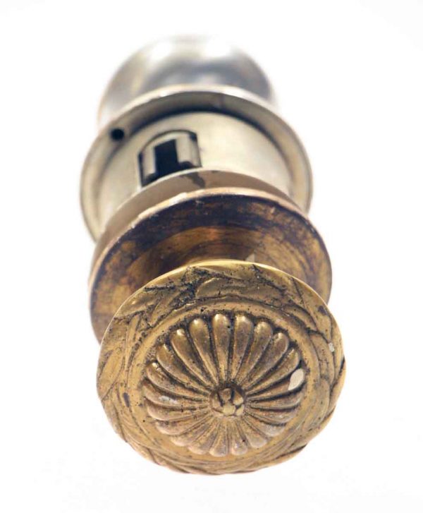 Bronze Silver Knob & Lock Set - Door Knobs
