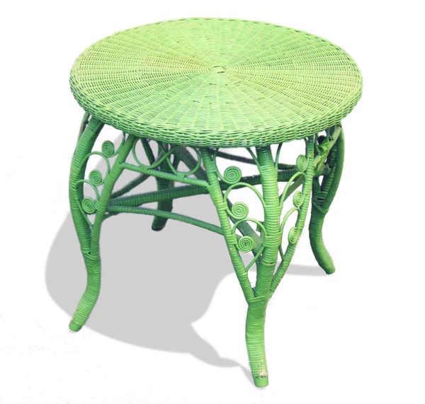 Lime Green Wicker Table - Patio Furniture