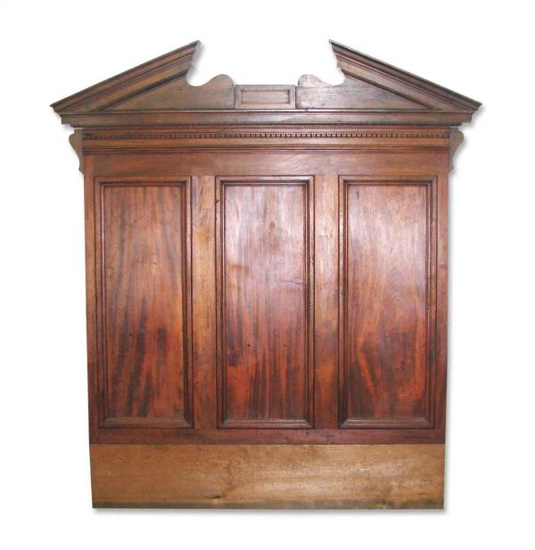 Architectural Walnut Piece with Pediment Makes Great Headboard - Bedroom