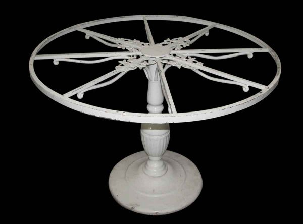 Round White Metal Table Base - Table Bases