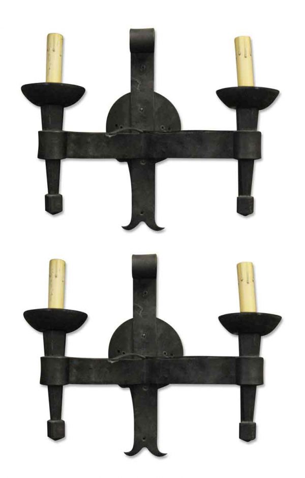Wrought Iron Double Arm Sconces - Sconces & Wall Lighting