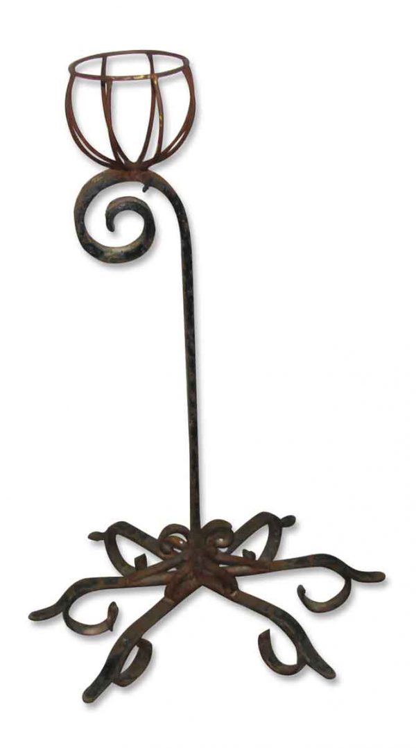 Wrought Iron Plant Holder on Stand - Garden Elements