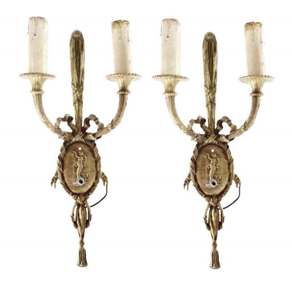 Tall French Figural Sconces - Sconces & Wall Lighting