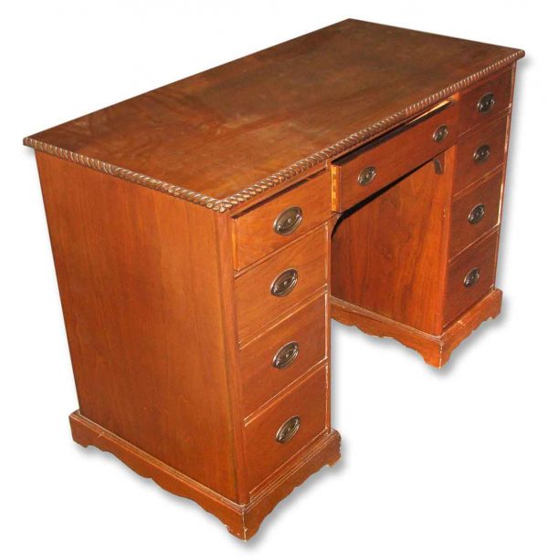 Vintage Wood Desk with Rope Detail - Office Furniture