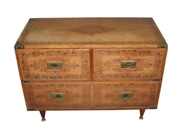 Inlaid Brass Chest of Drawers - Chests