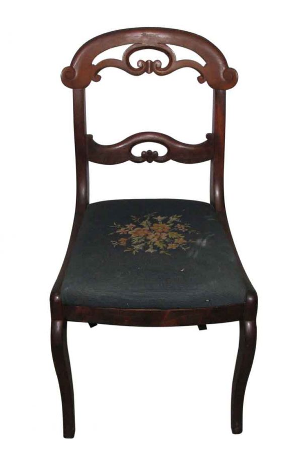 Mahogany or Walnut Upholstered Chair - Seating