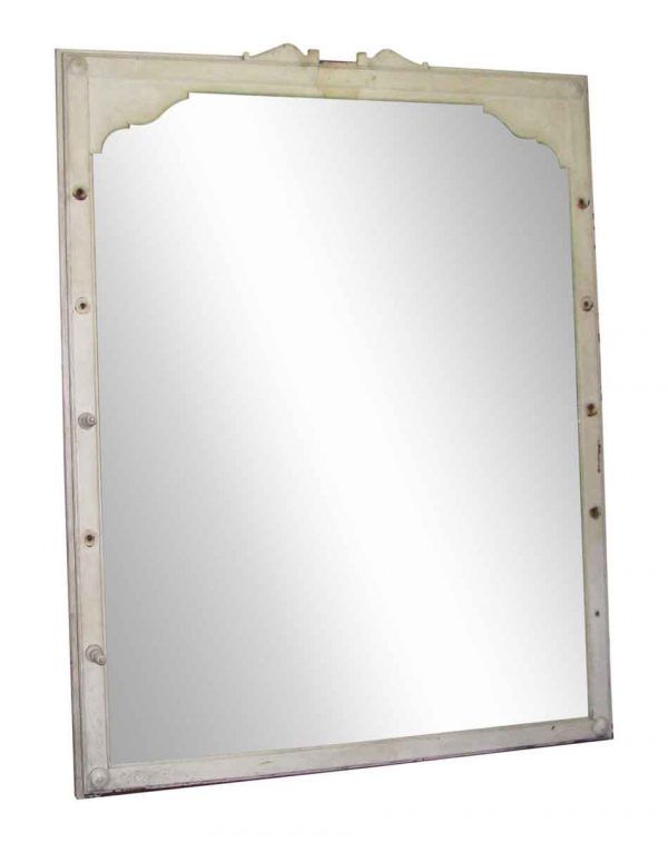 Large Antique Mirror with Wooden Queen Anne Frame - Antique Mirrors