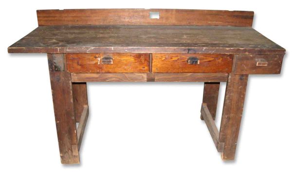 Antique Worn Work Table - Industrial