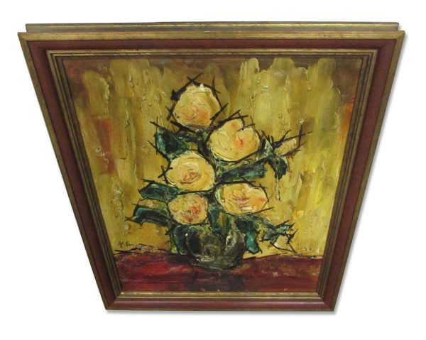 Signed Oil Painting Still Life - Paintings