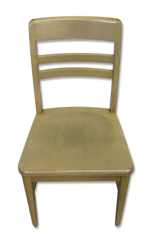 Old Wooden Blonde Chair - Seating