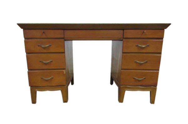 Pinecrest Wooden Leather Top Desk - Office Furniture