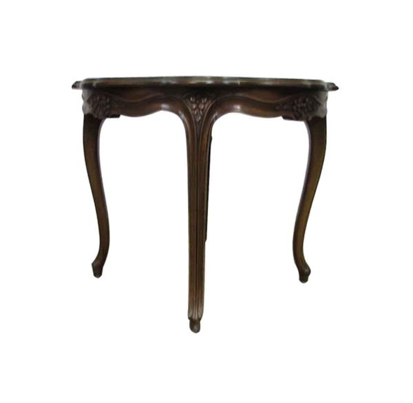 Carved Round Antique Table - Living Room