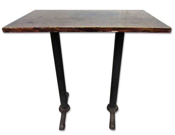 Wooden Top Bar Height Table with Iron Legs - Kitchen & Dining