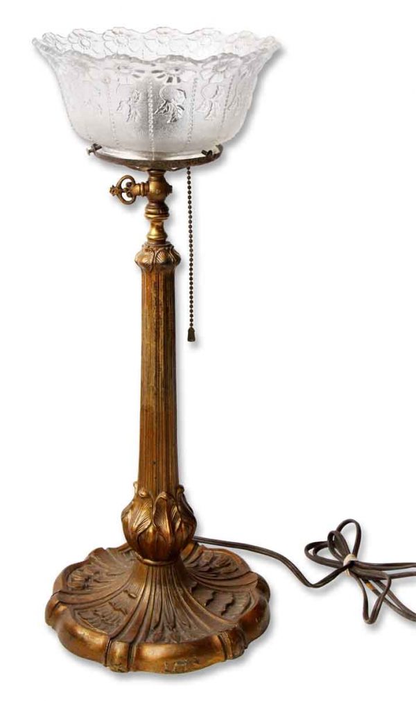 19th Century Gas Table Lamp Converted To Electric. - Table Lamps