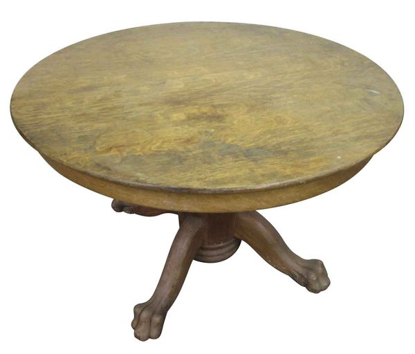 Round Oak Pedestal Table - Kitchen & Dining