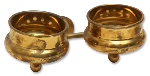 Brass Double Arm Cup Holders - Bathroom
