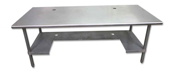 Stainless Steel Industrial Table with Shelf - Kitchen
