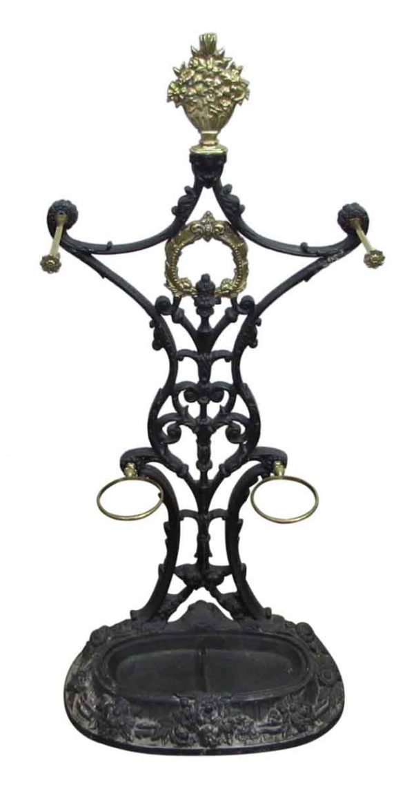 Ornate Cast Iron Hall Tree - Umbrella Holders