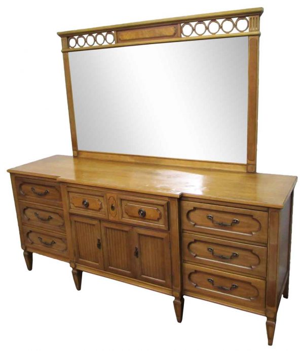 Solid Wood Vanity with Mirror - Bedroom