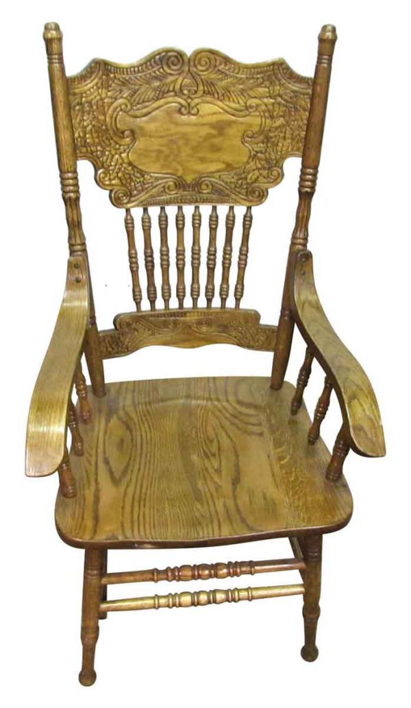 Wooden Carved Back Rest Chair - Seating