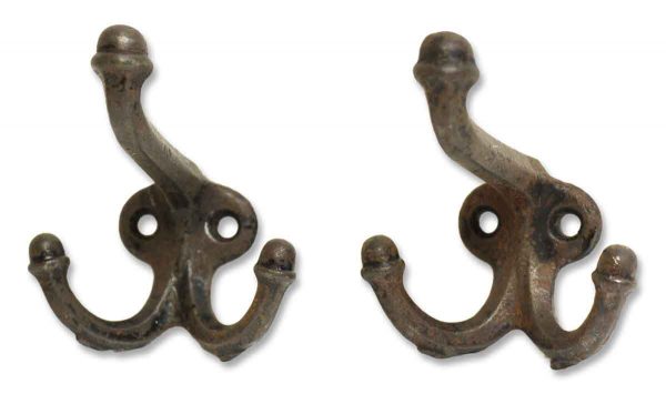 Pair of Double Iron Hooks - Single Hooks