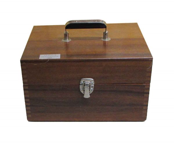 Scientific Apparatus in Walnut Carrying Case - Suitcases