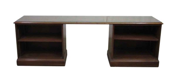 Long Office Desk with Two Cubbies - Office Furniture