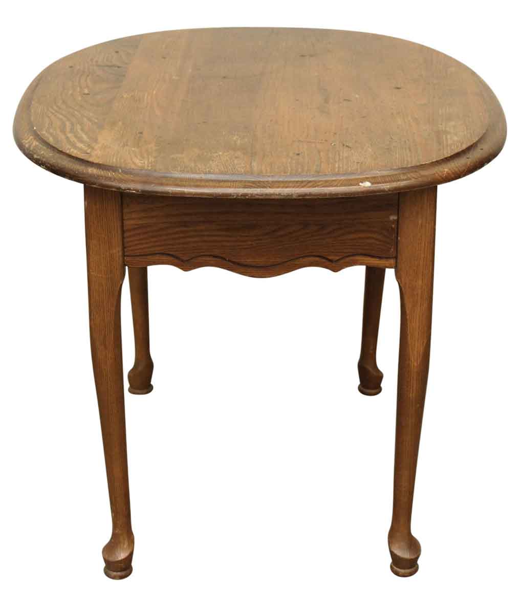 wooden oval side table olde good things