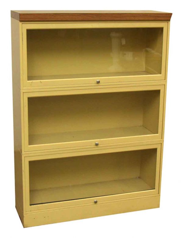 Yellow Metal Barrister Bookcase - Bookcases