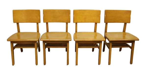 Set of Blonde Wood Chairs - Seating