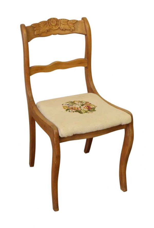 Floral Carved Chair - Seating