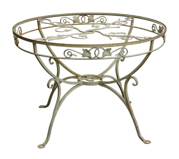 Wrought Iron Patio Table with Vine Detail - Patio Furniture
