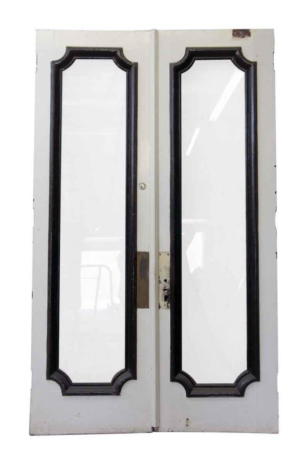 Tall Double Swing Doors with Full Glass Panel - Commercial Doors