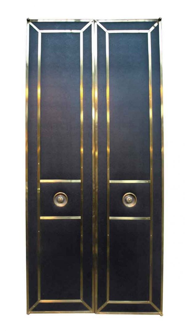 Pair of Walnut Double Doors with Snakeskin Veneer - Specialty Doors