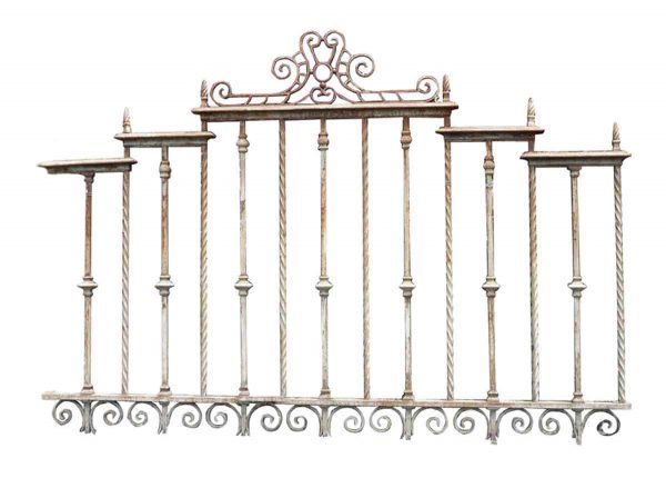 Pair of Heavy Gauge Cast & Wrought Iron Fence Sections - Fencing