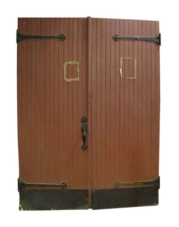 Pair of Barn Doors with Hinges - Entry Doors