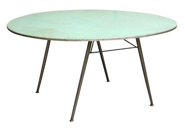 Blue Round Fold Up Table - Kitchen & Dining