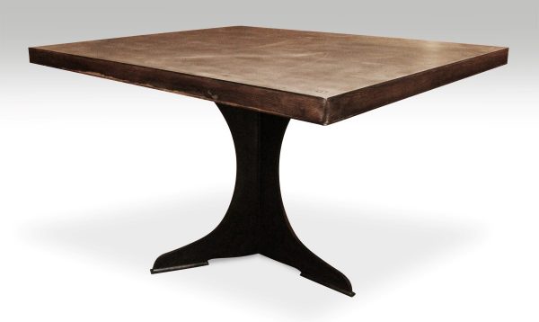 Steel Top Table with Welded Steel Pedestal Base