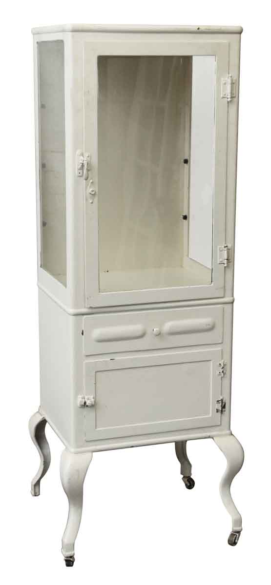 Vintage Medical Cabinet with Stylish Cabriolet Legs - Cabinets