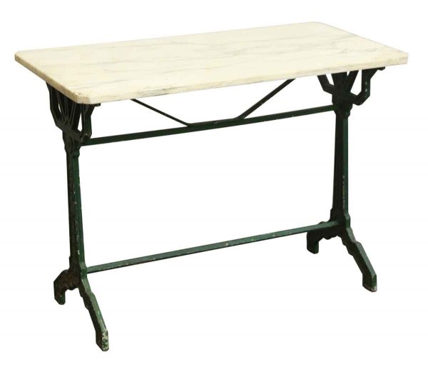 French Bistro Table with Marble Top - Kitchen & Dining