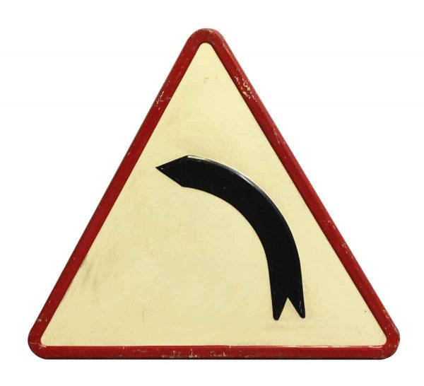 Vintage Triangle French Road Sign - Vintage Signs
