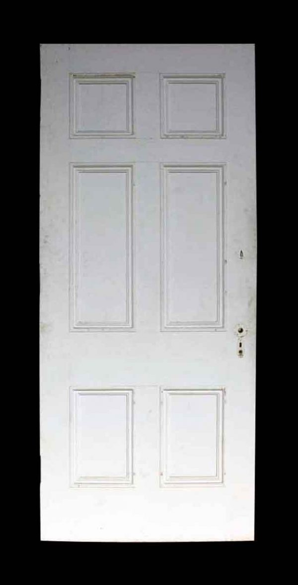Antique Six Panel White Wooden Door - Standard Doors