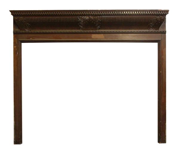 1900s Wood Fireplace Wood Mantel with Dentil Detail - Mantels
