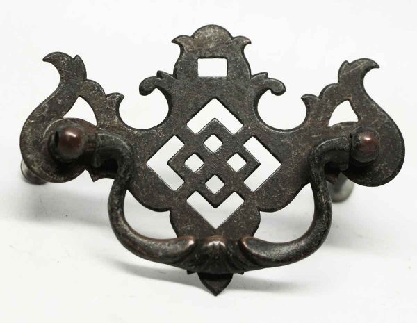 Antique Chippendale Cut Out Brass Drawer Pull - Cabinet & Furniture Pulls